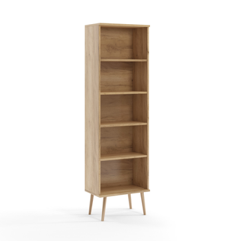 Bücherregal BOHO auf hohen Beinen - Gold Craft Oak