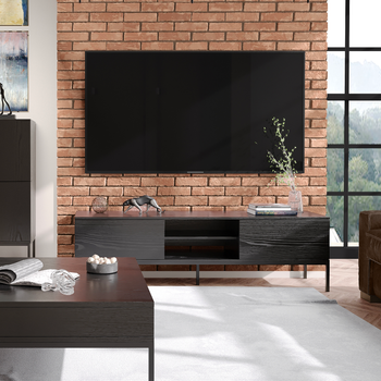 INDUST TV-Schrank 170 cm mit 2 Schubladen und Metallbeinen