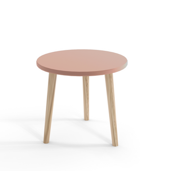 Couchtisch BOHO rund 67 cm auf hohen Beinen - Natürliches Rosa