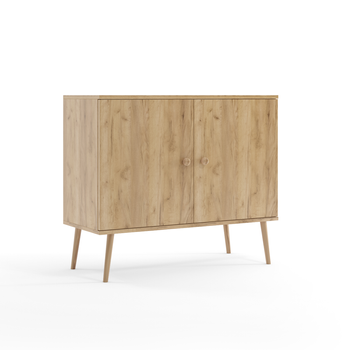 Kommode mit Türen BOHO auf hohen Beinen + Soft-close - Gold Craft Oak