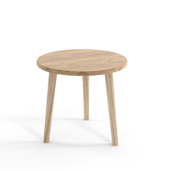 Couchtisch BOHO rund 67 cm auf hohen Beinen - Gold Craft Oak