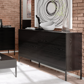 INDUST Breite Kommode 150 cm mit 6 Schubladen und Metallbeinen