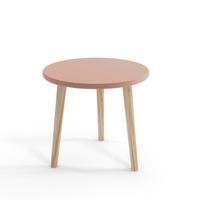 Couchtisch BOHO rund 67 cm auf hohen Beinen - Natürliches Rosa